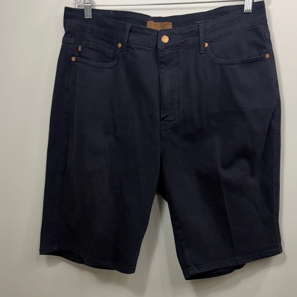 Judy Blue Garment Dyed Dark Blue long denim shorts size 2XL